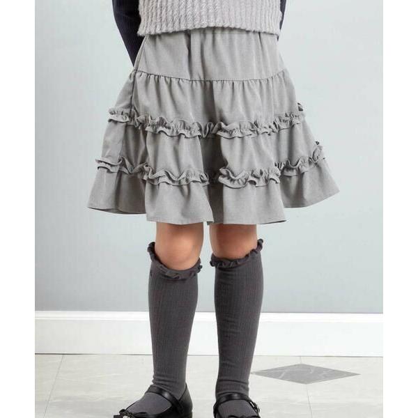 BeBe / べべ シャンブレーフリルティアードスカート(100~150cm)