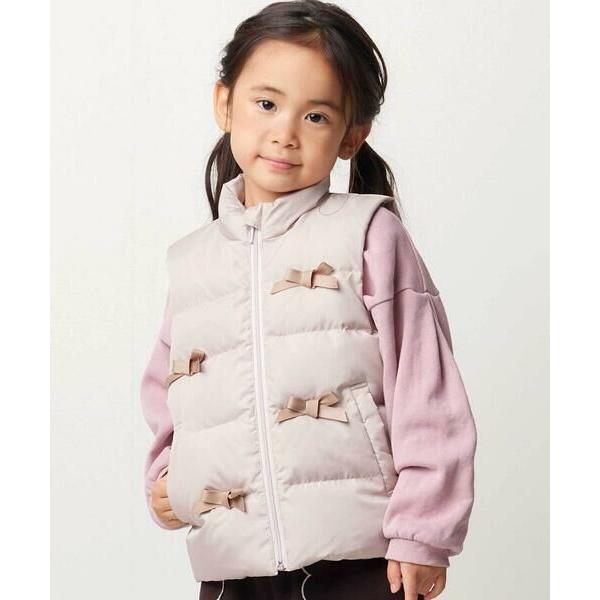 BeBe / べべ リボンモチーフハイネックダウンベスト(90~150cm)