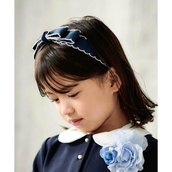 BeBe / べべ バイカラースカラップリボンカチューシャ