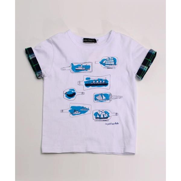 BeBe / べべ クリアスパンコールロゴ天竺半袖Tシャツ(100~150cm)