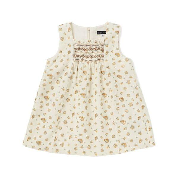 BeBe / べべ 【お揃い】小花柄シャツコールスモック刺しゅうジャンパースカート(80~100cm...