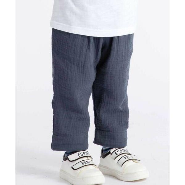 BeBe / べべ コットンガーゼ裾ボーダーロングパンツ(80~100cm)