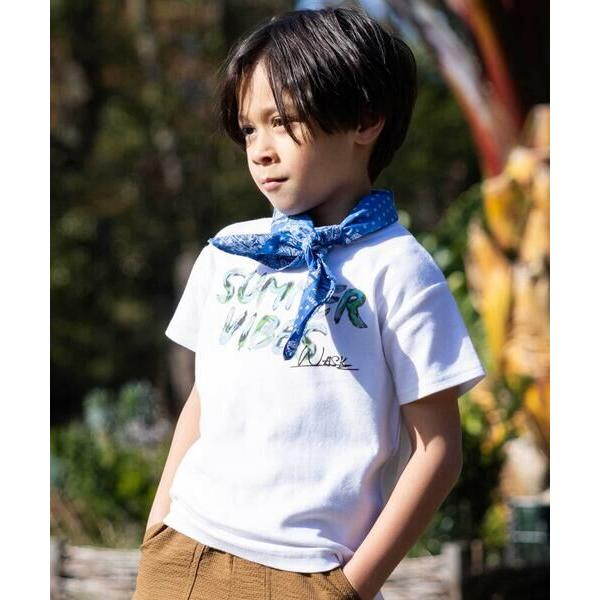 WASK / ワスク 手書き風ロゴTシャツ＆バンダナセット(100~160cm)