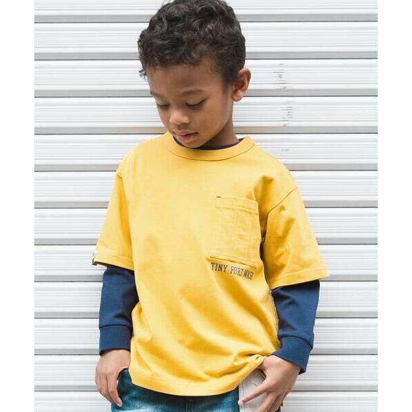 WASK / ワスク ワークポケット半袖Tシャツ＆袖ロゴロンTセット(100~160cm)