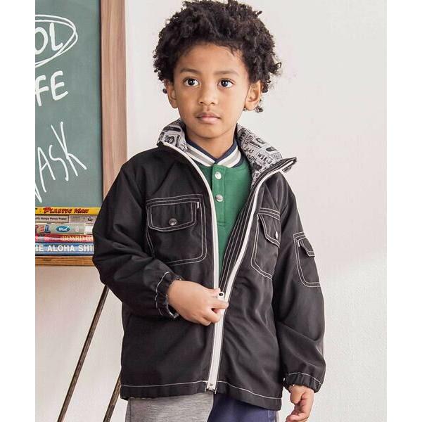 WASK / ワスク 配色プレート柄リバーシブルタフタジャケット(100~160cm)