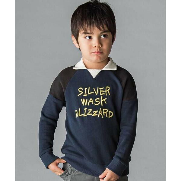 WASK / ワスク ロゴ刺しゅう襟付きトレーナー(110~160cm)