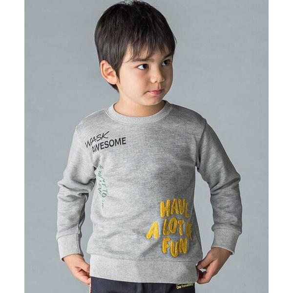 WASK / ワスク ロゴ刺しゅう＆プリントトレーナー(100~160cm)