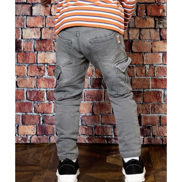 WASK / ワスク 【お揃い】刺しゅうカーゴスキニーデニムニットパンツ(100~160cm)