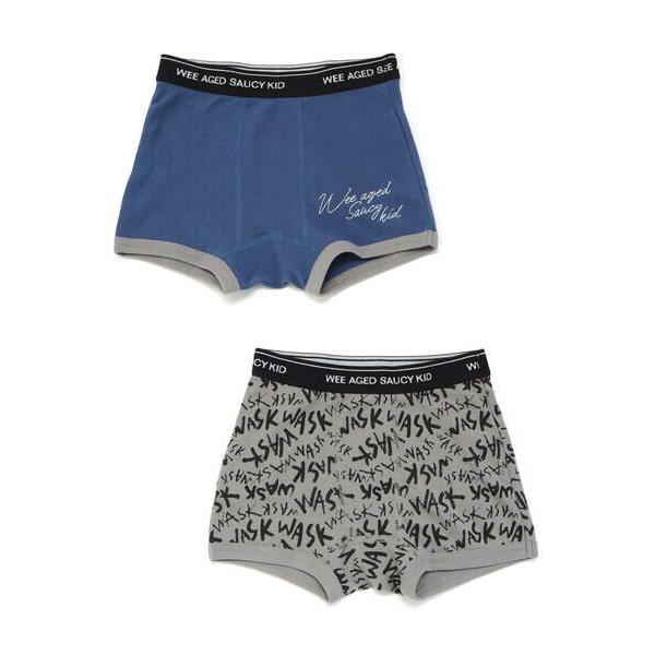 WASK / ワスク 無地＆ロゴ柄２Pショーツ(100~160cm)