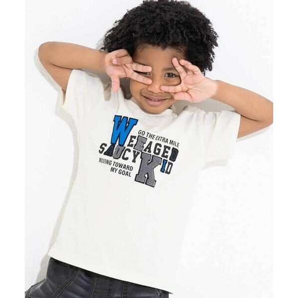 WASK / ワスク カラフルロゴパッチ刺しゅう天竺Tシャツ(100~160cm)