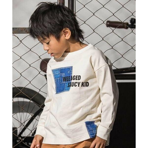 WASK / ワスク デニム風プリントバスク天竺BIGTシャツ(110~160cm)