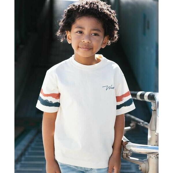 WASK / ワスク 【接触冷感】ソデカラーペイント×バックロゴ クールタッチTシャツ(110~16...