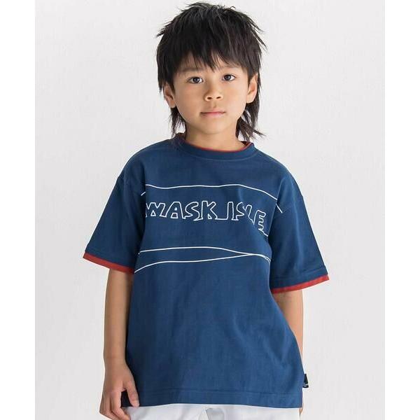 WASK / ワスク 【速乾】レイヤード風  バイカラー BIG  半袖Tシャツ(110~160cm...