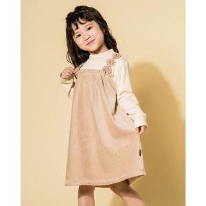 Noeil aime BeBe / ノイユ エーム べべ 花 モチーフ 付 重ね着風 ドッキング ワンピース (80~130cm)｜selectsquare