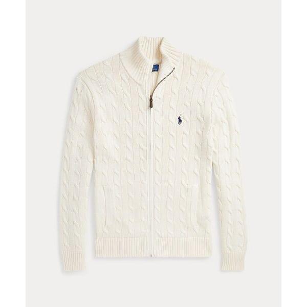 POLO RALPH LAUREN / ポロ ラルフ ローレン ケーブルニット コットン フルジップ...