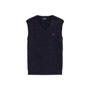 ラコステ　ケーブルニット　ベスト　4 M ネイビー　L XL 楽天市場】ラコステ ケーブル ニット Vネック ベスト LACOSTE