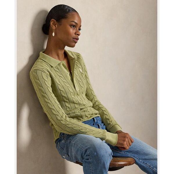 POLO RALPH LAUREN / ポロ ラルフ ローレン ケーブルニット コットン ロングスリ...