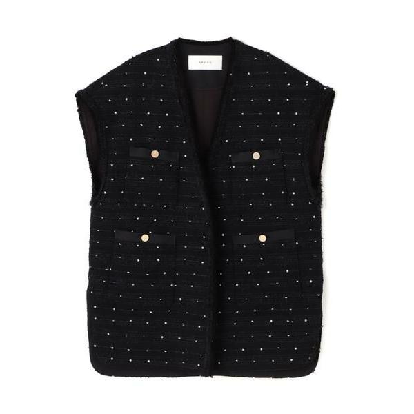 ADORE / アドーア ◆フラワースパングルツィードジャケット