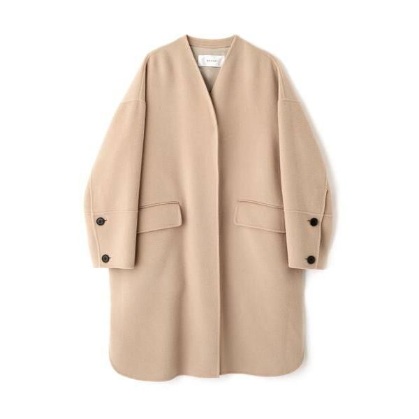 ADORE / アドーア ソリッドウールリバーノーカラーコート