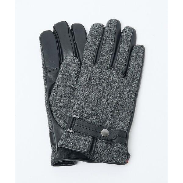 ABAHOUSE / アバハウス Harris Tweed ベルト付きグローブ / タッチパネル対応