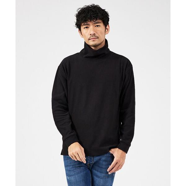 ABAHOUSE / アバハウス 【起毛スムース】パウダーストレッチ タートルネック カットソー