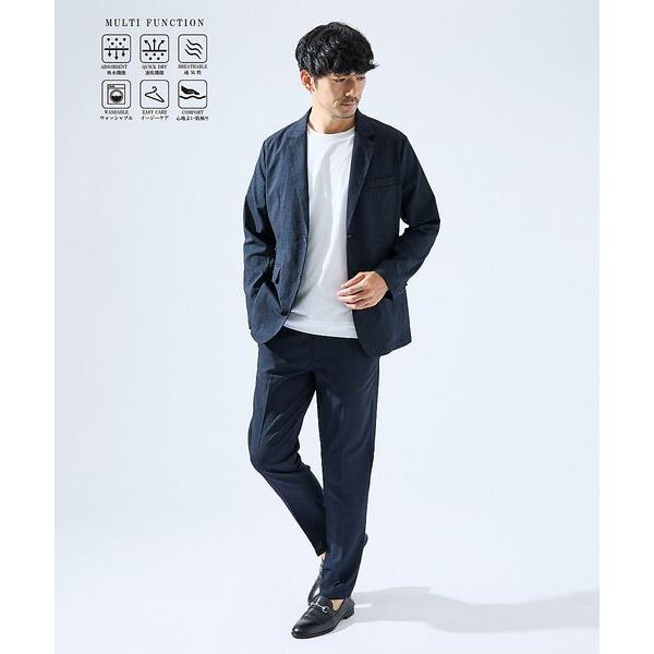 ABAHOUSE / アバハウス 【上下2点セット/セットアップ対応】吸水速乾 リネンライク セット...