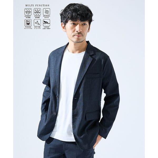 ABAHOUSE / アバハウス 【セットアップ対応】吸水速乾 リネンライク  ジャケット / サマ...