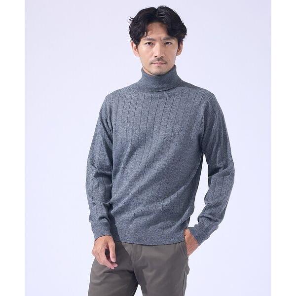 ABAHOUSE / アバハウス 【カシミヤタッチ】タートルネック ニット/ ウォッシャブル