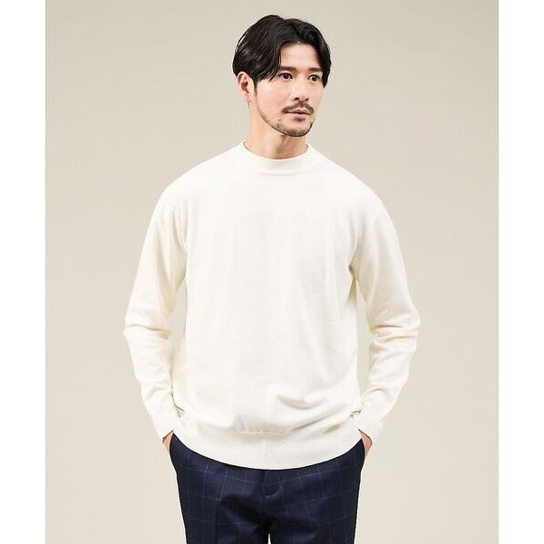 ABAHOUSE / アバハウス 【カシミヤタッチ】ハイゲージ モックネック ニット