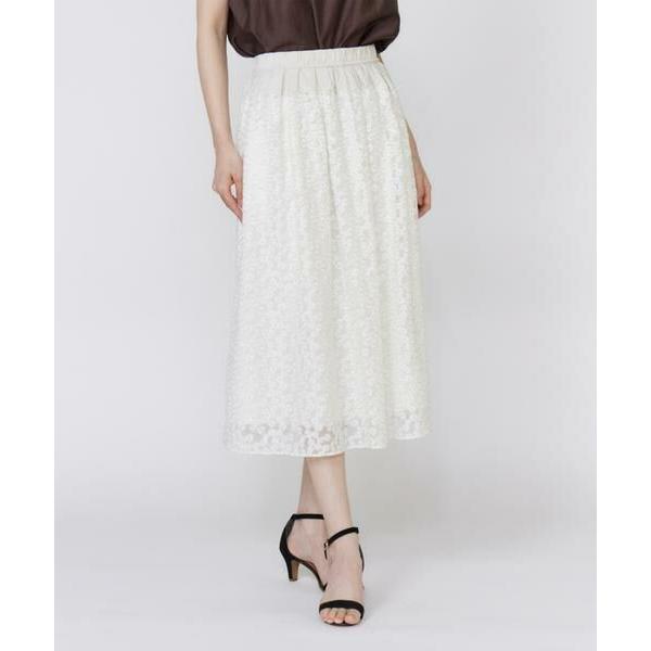 Maglie le cassetto / マーリエ ル カセット フラワー刺繍タックスカート