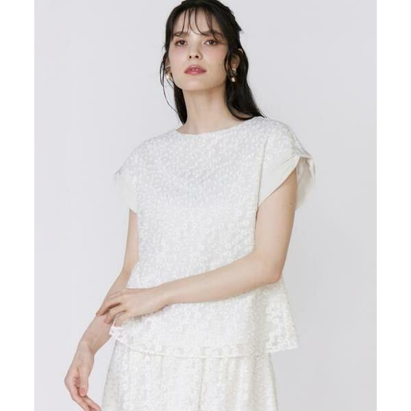 Maglie le cassetto / マーリエ ル カセット フラワー刺繍ブラウス