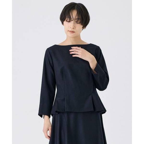 INED / イネド 《大きいサイズ》ハイカウントフラノ ウエストタックブラウス