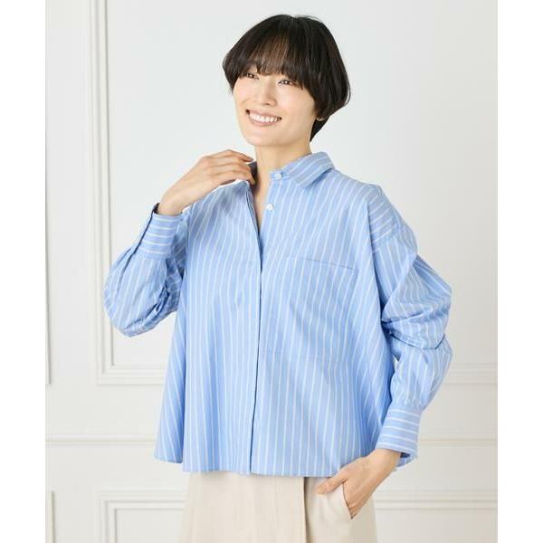 INED / イネド 《大きいサイズ》バックフレアシャツ