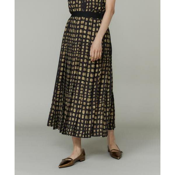 INED / イネド デフォルメチェックプリントスカート