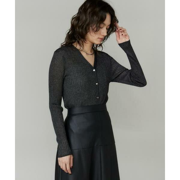 INED / イネド ワイドリブVネックカーディガン