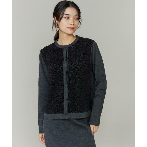 INED / イネド 《大きいサイズ》レースカーディガン
