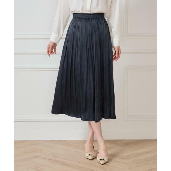 7-IDconcept / セブンアイディーコンセプト 《大きいサイズ》サテンギャザースカート