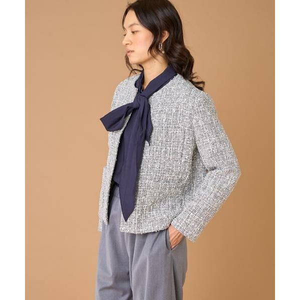 7-IDconcept / セブンアイディーコンセプト ツイードノーカラージャケット