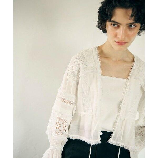GRACE CONTINENTAL / グレースコンチネンタル レースパッチブラウス