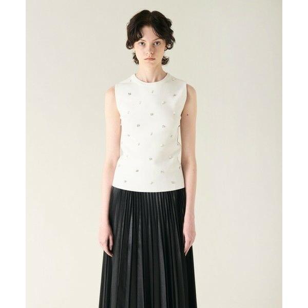 GRACE CONTINENTAL / グレースコンチネンタル ビジューニットトップ