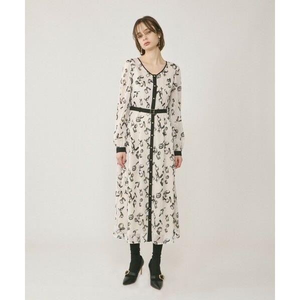 GRACE CONTINENTAL / グレースコンチネンタル コスメフロッキープリントワンピース