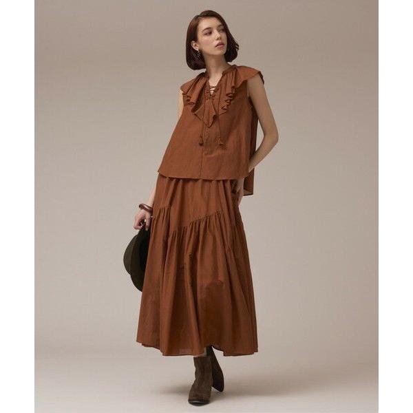 GRACE CONTINENTAL / グレースコンチネンタル コットンシルクティアードスカート