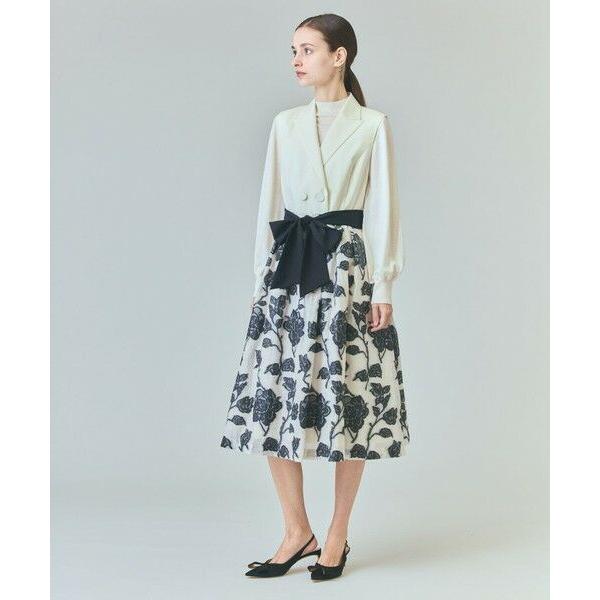 GRACE CONTINENTAL / グレースコンチネンタル フラワージャガードテーラードレス