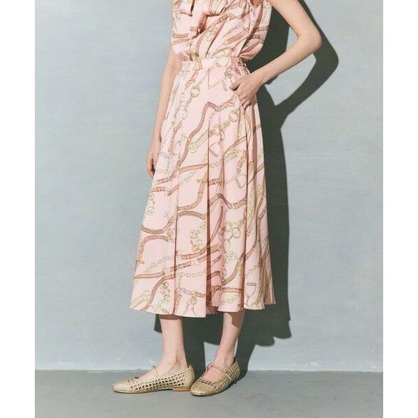 GRACE CONTINENTAL / グレースコンチネンタル チェーンプリントタックキュロット