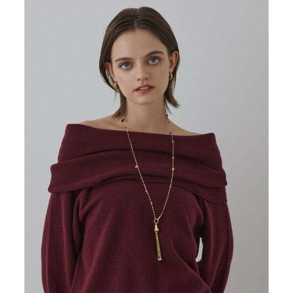 GRACE CONTINENTAL / グレースコンチネンタル ウールオフショルニットトップ