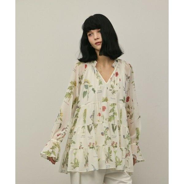 GRACE CONTINENTAL / グレースコンチネンタル ボタニカルプリントチュニックトップ