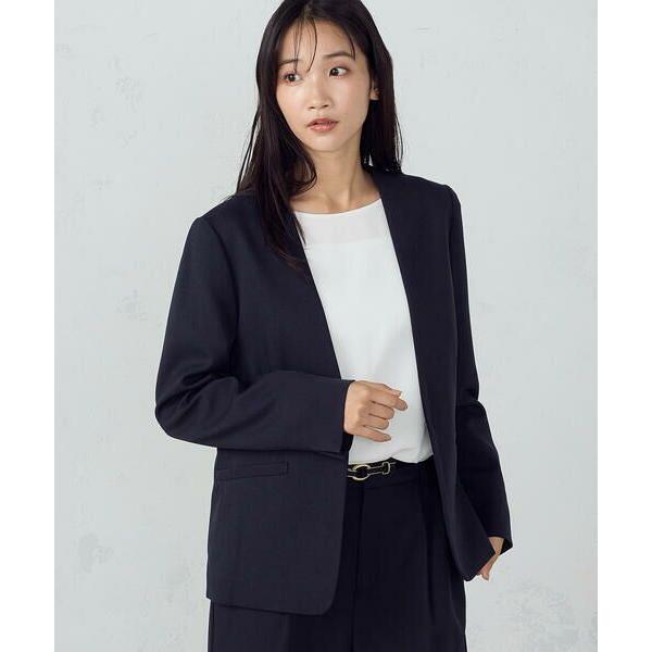 COMME CA ISM / コムサイズム 【セットアップ対応】杢調 ノーカラージャケット