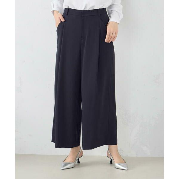 COMME CA ISM / コムサイズム 【セットアップ対応】ポリエステルツイル　ワイドパンツ