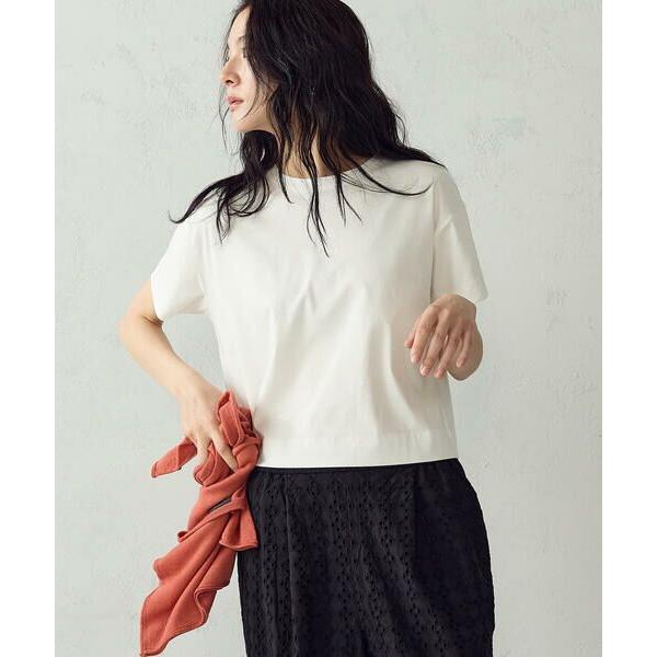 COMME CA ISM / コムサイズム ボックスシルエット クロップド丈Ｔシャツ