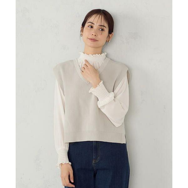 COMME CA ISM / コムサイズム Vネックニットベスト